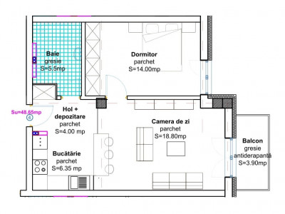 Apartament 2 camere Baciu, 49 mp utili, ansamblu imobiliar nou, pret promotional