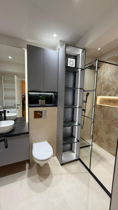 Apartament 2 camere Floresti, 54 mp, terasa 11 mp, ultrafinisat, zona Terra