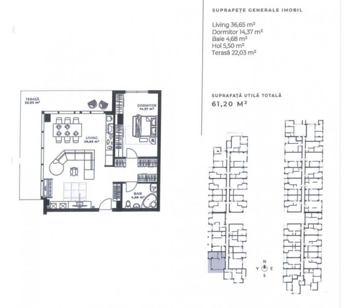 Apartament zona Parc Gheorgheni, 61 mp, terasa 22 mp, comision zero!