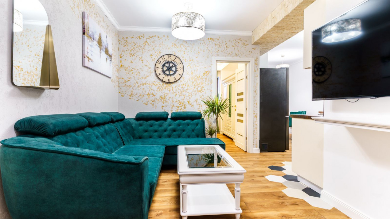 NOU: 2 Camere Europa, mobilat/utilat, design 2025. COMISION 0%,  parcare inclusa