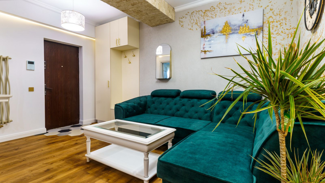 NOU: 2 Camere Europa, mobilat/utilat, design 2025. COMISION 0%,  parcare inclusa