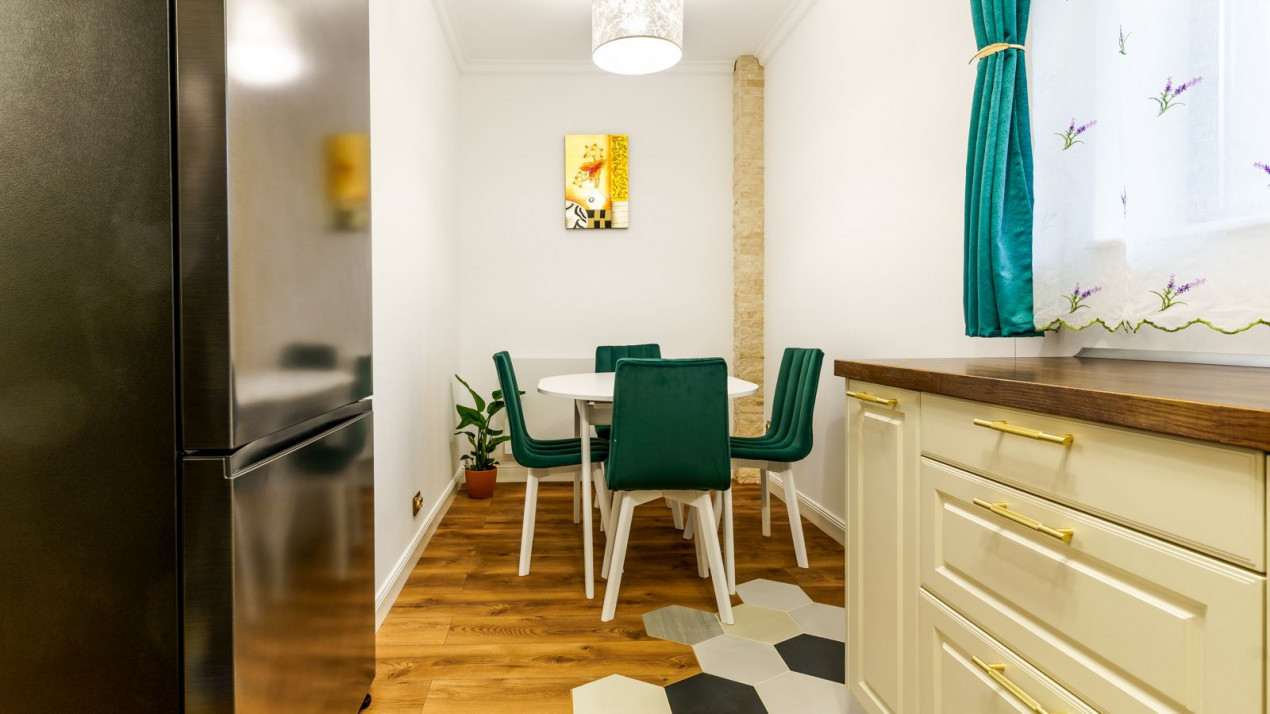 NOU: 2 Camere Europa, mobilat/utilat, design 2025. COMISION 0%,  parcare inclusa