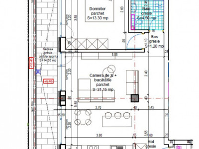 Oportunitate! Apartament 2 camere, 52 mp, terasa 15 mp, ansamblu nou Baciu