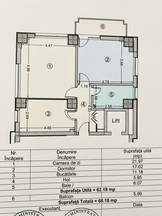 2 camere spațios, 62 mp plus balcon de 6 mp, Govora-Kaufland Mănăștur