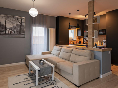 Apartament 2 camere Borhanci, ultrafinisat, mobilat si utilat, curte de 100 mp